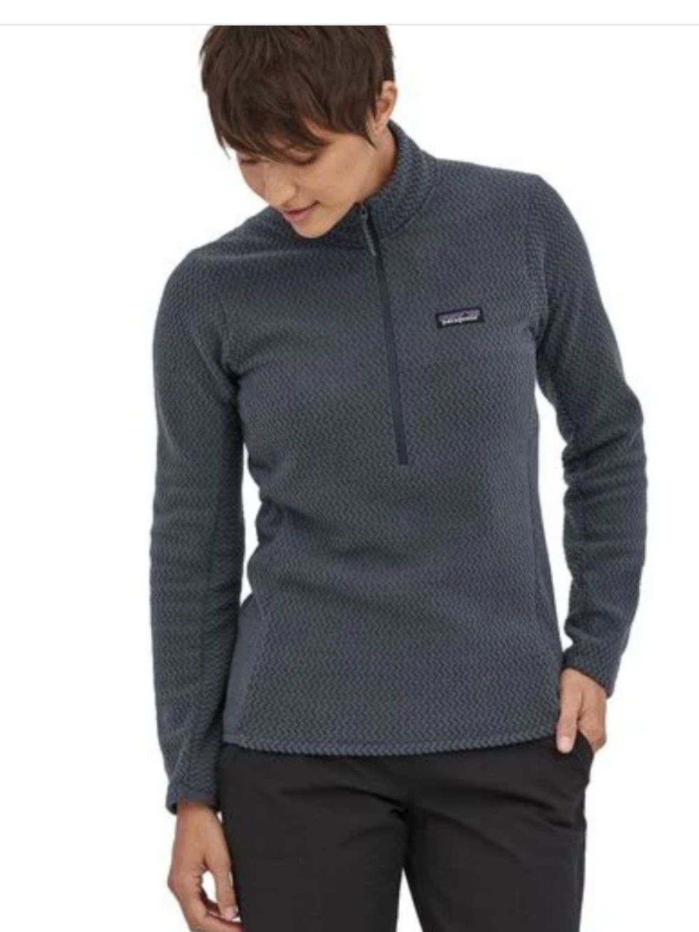 Patagonia R1 Air Zip Neck Lightweight Breathable Pullover Smolder Blue Size M